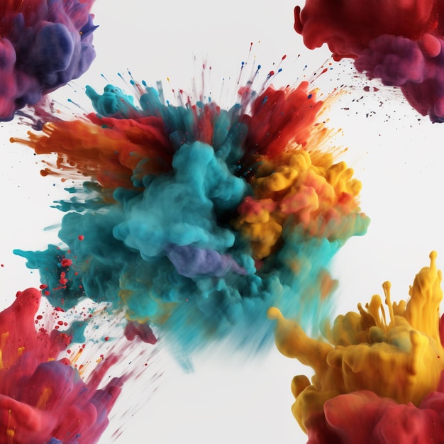 A colorful explosion of paint is shown in this image.