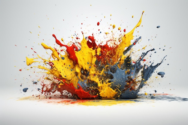 A colorful explosion of paint is shown in this image.