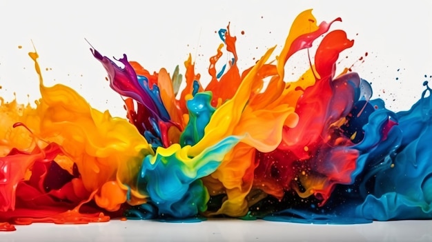 A colorful explosion of paint is shown in this image.