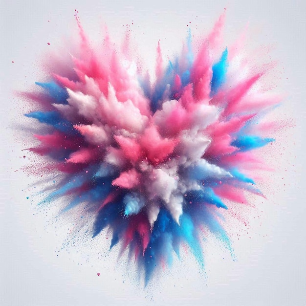 a colorful explosion of pink and blue colors is shown in this image