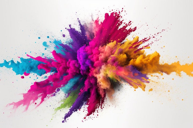 A colorful explosion of powder and powder.