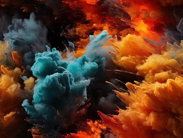 a colorful explosion of smoke with the words " smoke " in the background.