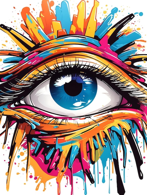 Colorful eye Tshirt design