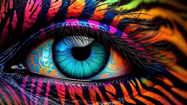 A colorful eye