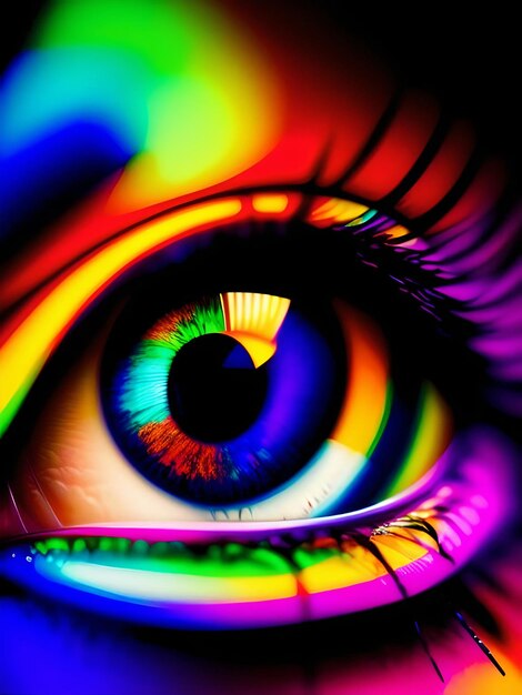 Photo colorful eye