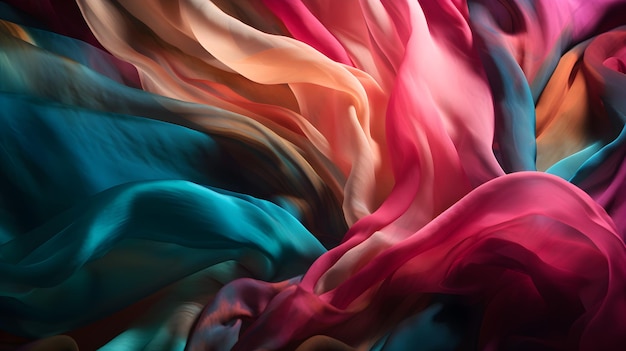 Colorful fabric background Generative ai