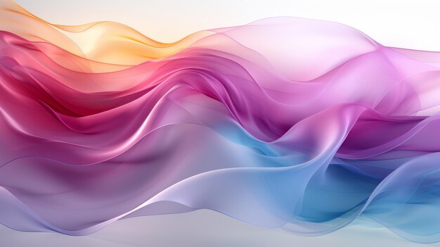 A colorful fabric in a wave