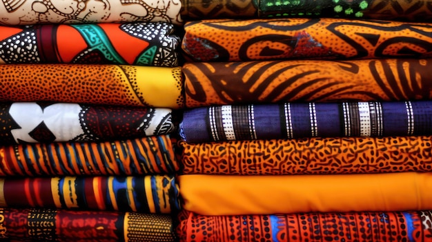 colorful fabrics for sale at market