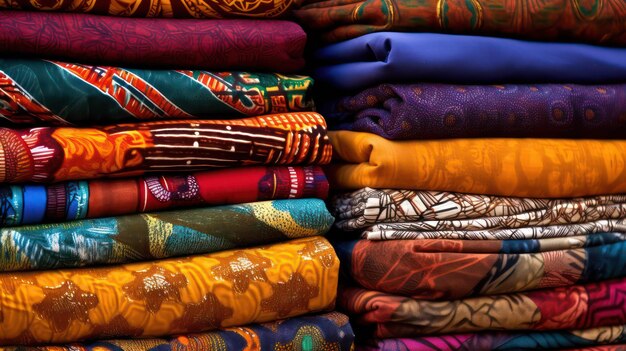 colorful fabrics for sale at market