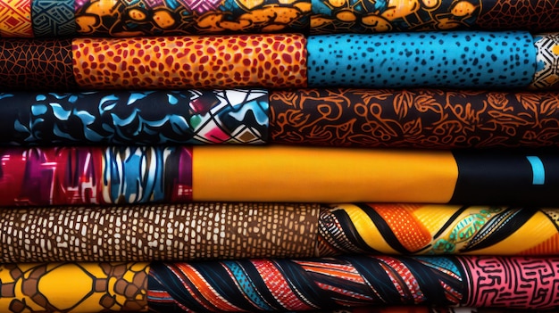 colorful fabrics for sale at market