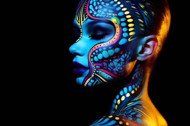 Colorful face paint