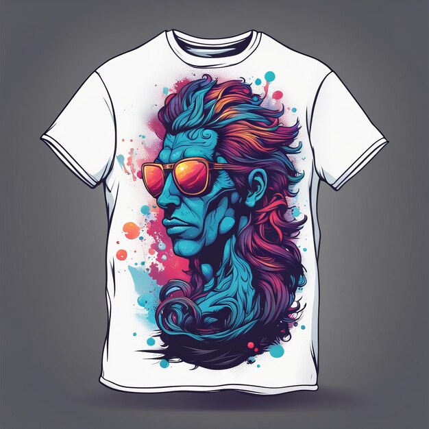 colorful fashion print t shirt designcolorful fashion print t shirt designcolorful illu