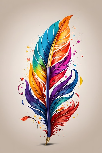 Colorful Feather ai generated