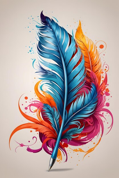 Colorful Feather ai generated