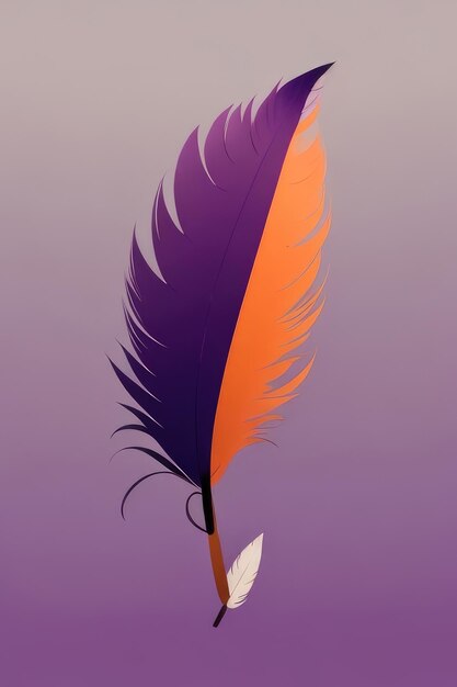 Photo a colorful feather illustration