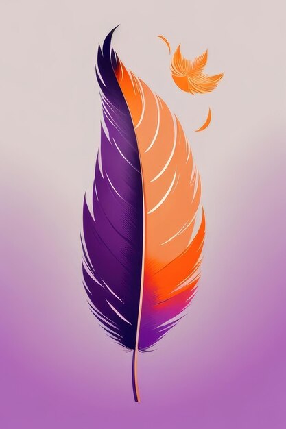 A colorful feather illustration