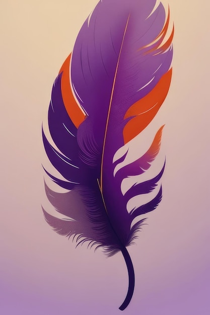 Photo a colorful feather illustration