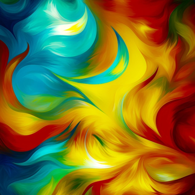 Colorful Feather Painting Illustration Background