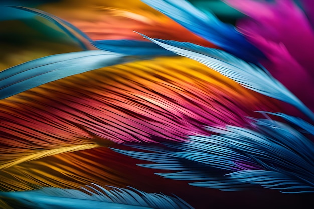 Colorful Feather Peacock feather background