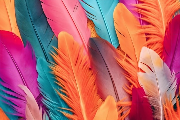 Colorful feather princesscore enchanting background photo