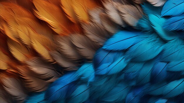 Colorful Feather Texture Background AI Generated