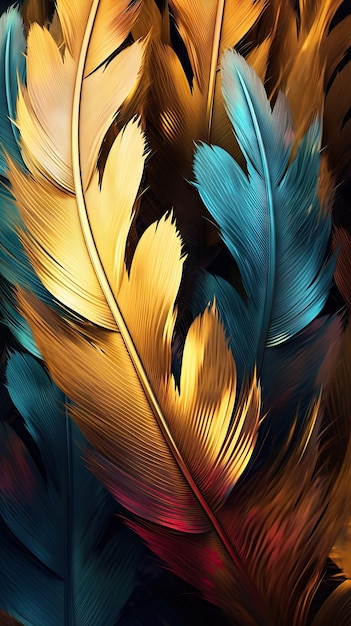 A colorful feather wallpaper that says'feathers'on it