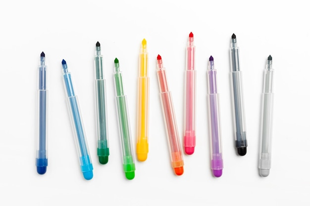 흰색 절연 다채로운 펠트 펜