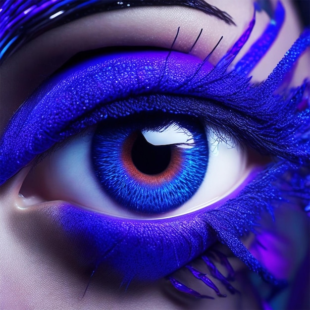 Colorful female eye wallpaper