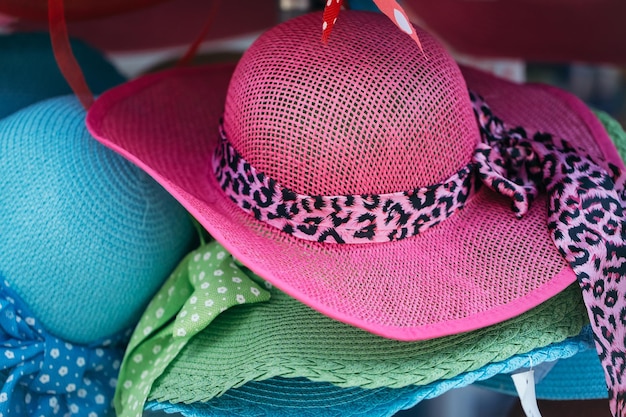 Colorful female hats