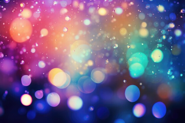 Photo colorful festive abstract blurred bokeh background with circles