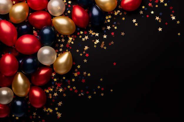 Colorful Festive Background Frame Made of Confetti