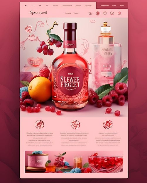 Colorful Festive Cranberry Liqueur With a Holiday Inspired Color Pale creative concept ideas design