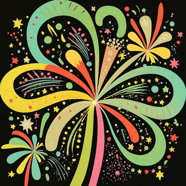 Photo colorful firework background