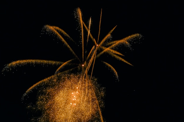 Photo colorful fireworks exploded in the night sky