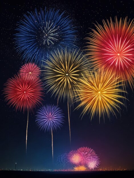 Colorful fireworks