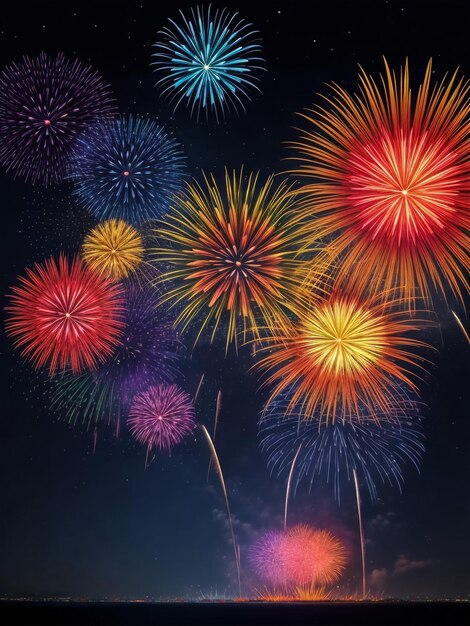 Colorful fireworks