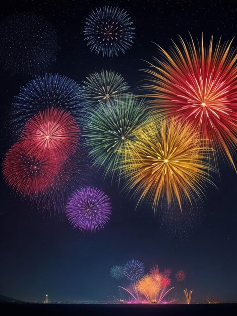 Colorful fireworks