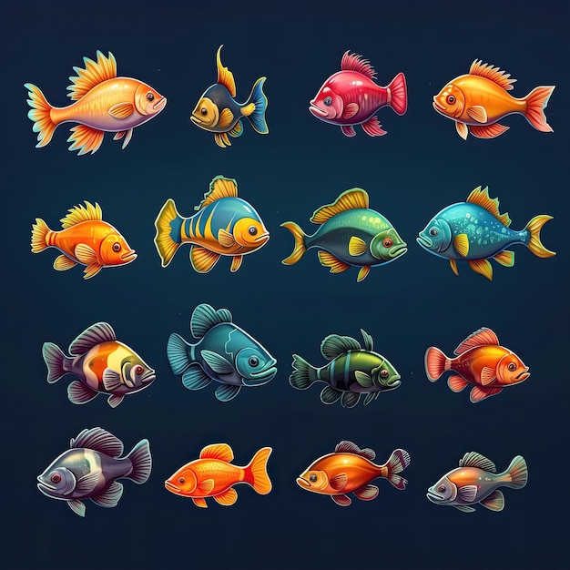 colorful fish aquarium ai generated exotic reef animal water underwater colorful fish aquarium illustration