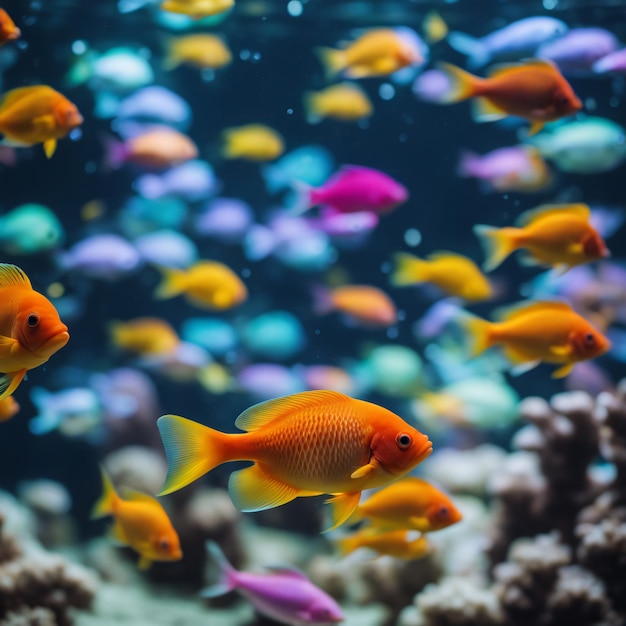 水族館のカラフルな魚