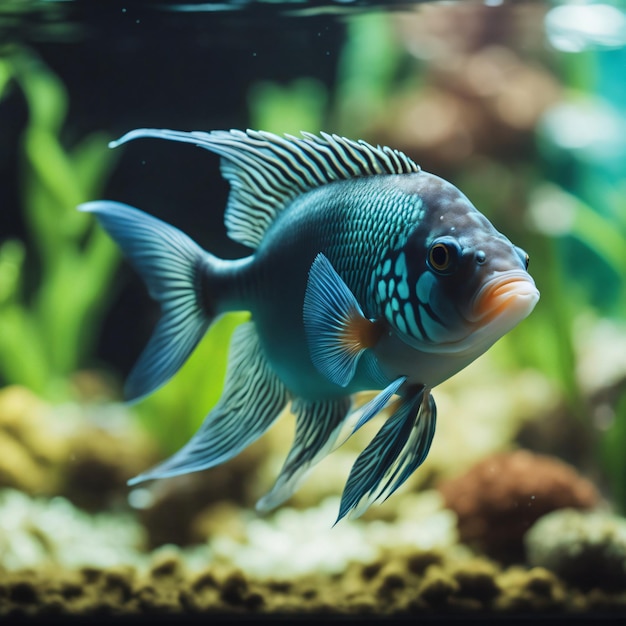 Colorful fish in the aquarium