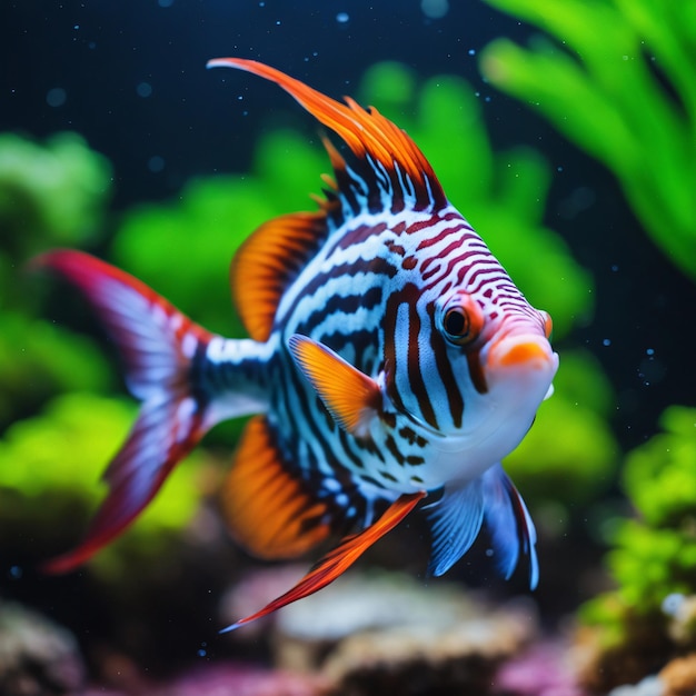 Colorful fish in the aquarium