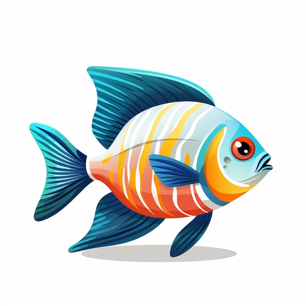 Colorful Fish Drawing for Children's Poster