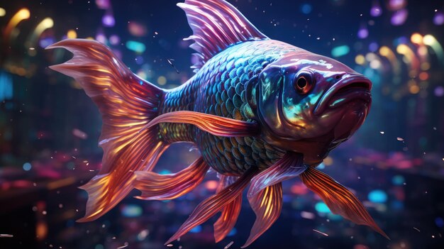 Colorful Fish HD 8K wallpaper background Stock Photographic Image