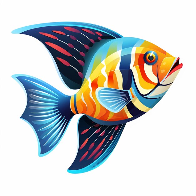 Colorful Fish Illustration Vibrant Marine Beauty