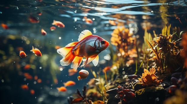 Photo colorful fish underwater