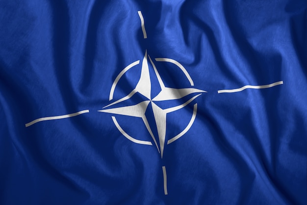 Colorful flag of Nato