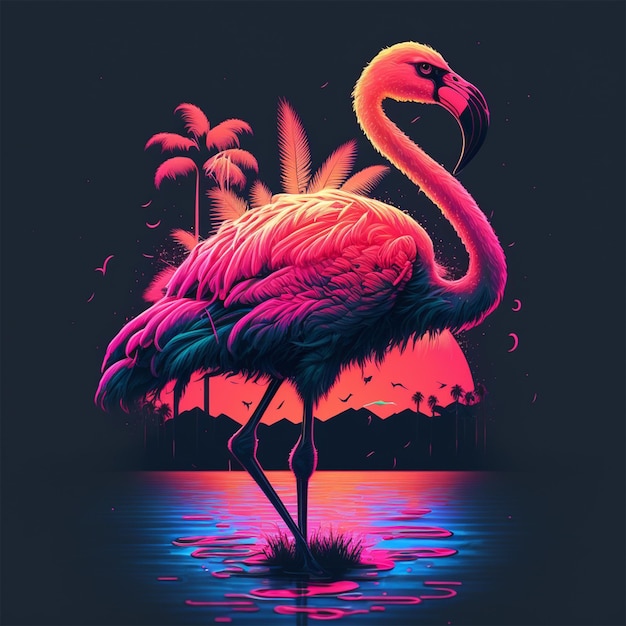 Colorful Flamingo