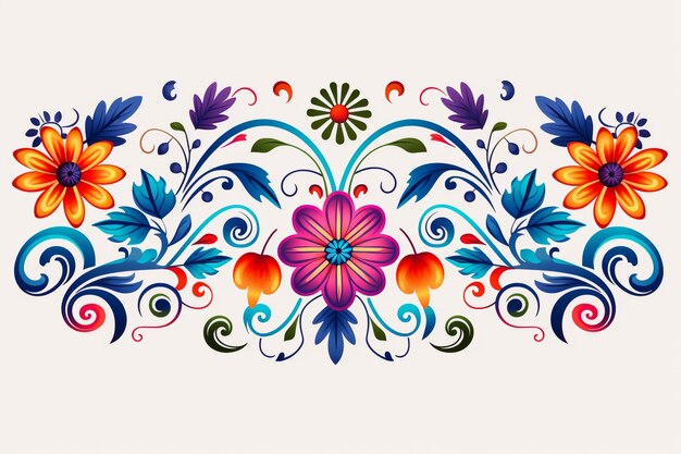 Photo colorful floral background vector illustration