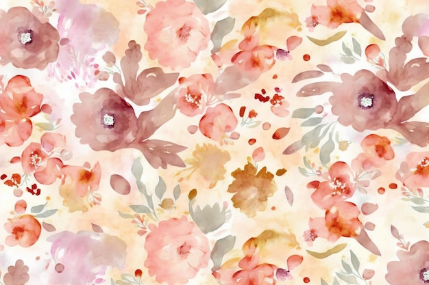 A colorful floral background with pink flowers