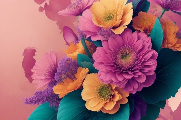 Colorful floral background